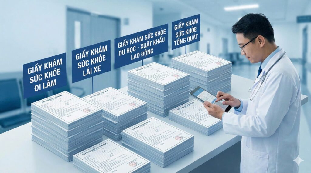 Các loại giấy khám sức khỏe hiện nay năm 2026