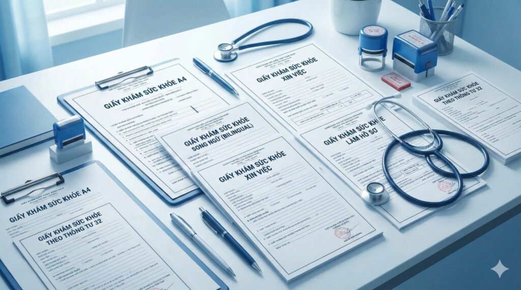 Các loại giấy khám sức khỏe hiện nay mới nhất