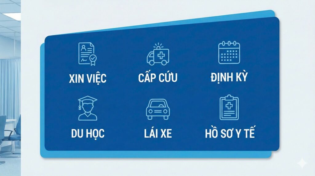 Đa dạng các loại giấy khám sức khỏe hiện nay