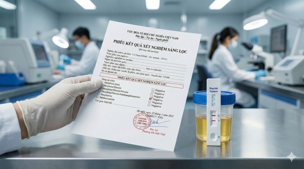 Giấy khám sức khỏe có test ma túy là giấy tờ bắt buộc cho tài xế