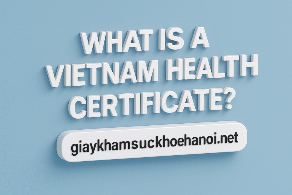 What is a Vietnam health certificate