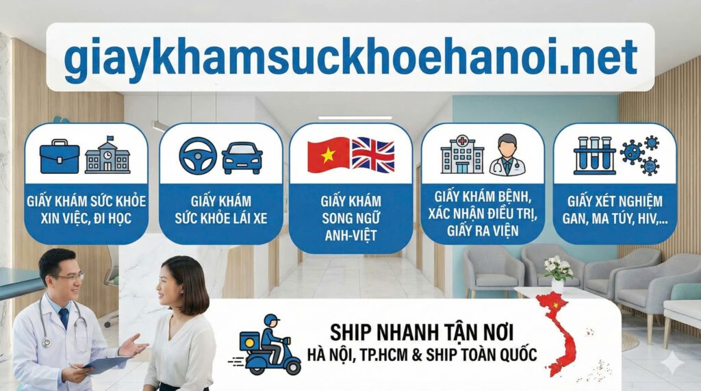 Giới thiệu dịch vụ làm giấy khám sức khỏe