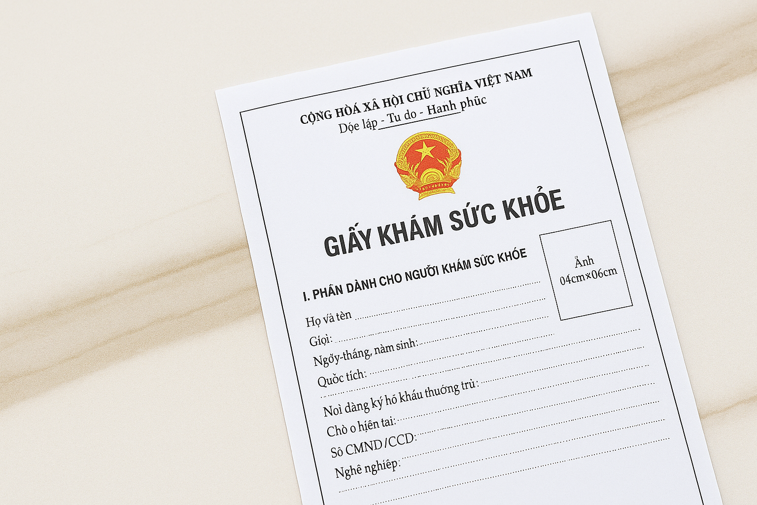 Dịch vụ giấy khám sức khỏe 2026