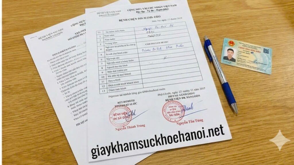 giấy khám sức khỏe bệnh viện đk sài gòn