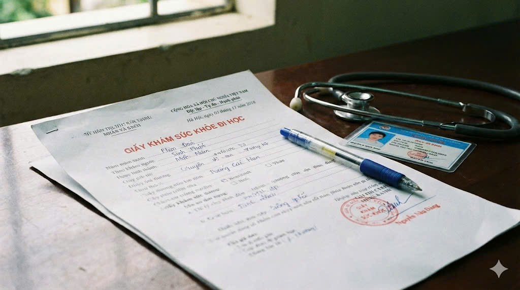 Giấy khám sức khỏe đi học