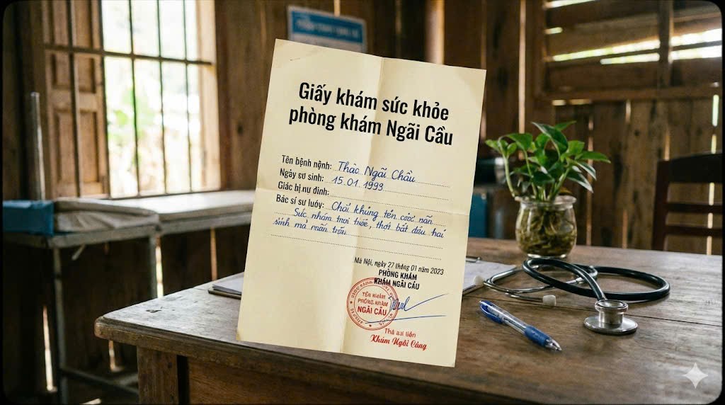 Giấy khám sức khỏe phòng khám Ngãi Cầu