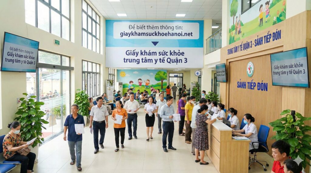 Giấy khám sức khỏe trung tâm y tế Quận 3 mẫu mới 2026
