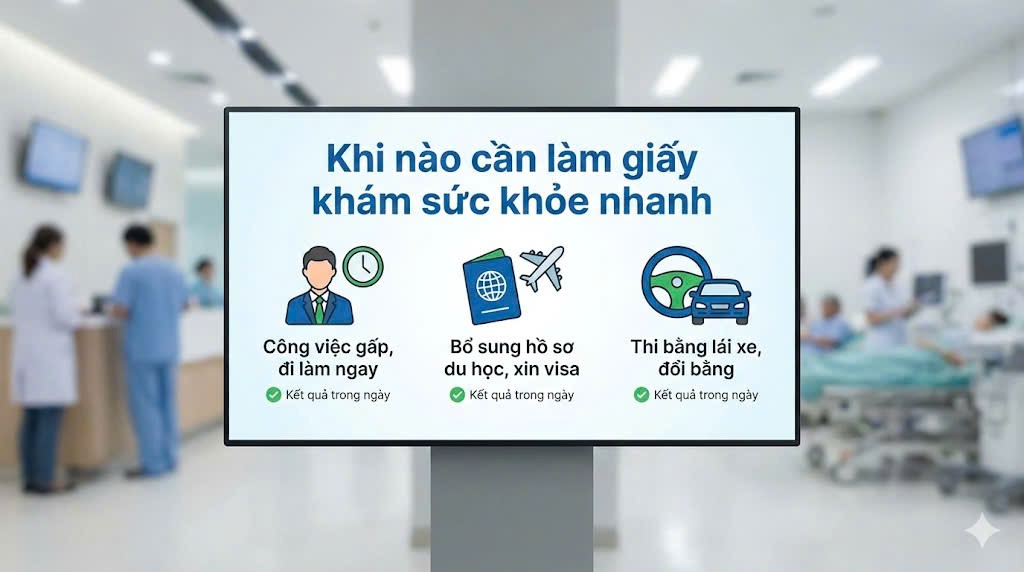 Khi nào cần làm giấy khám sức khỏe nhanh