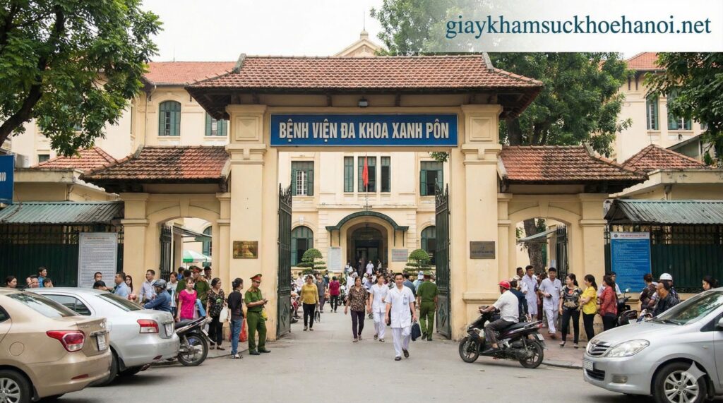 Mọi người đi Làm giấy khám sức khỏe bv Xanh Pôn