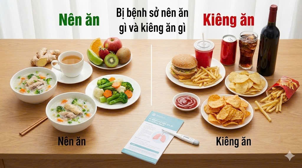 Bị bệnh sở nên ăn gì và kiêng ăn gì