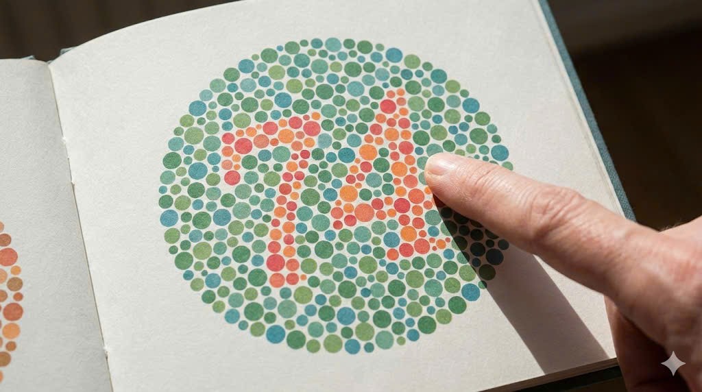 khám mắt kiểm tra mù màu sắc giác